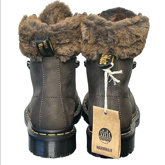 Dr Martens 1460 Serena Collar Faux Fur Lined Lace Up Boots NEW. Fall Winter Cold - Picture 2 of 4